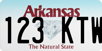 AR license plate 123KTW
