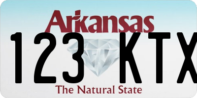 AR license plate 123KTX