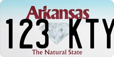 AR license plate 123KTY