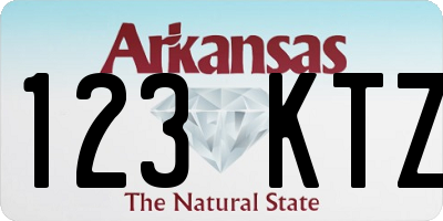 AR license plate 123KTZ