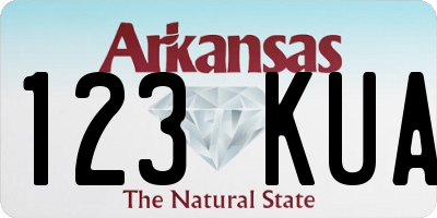 AR license plate 123KUA