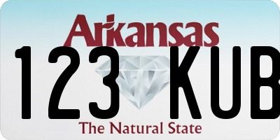 AR license plate 123KUB