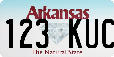 AR license plate 123KUC