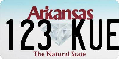 AR license plate 123KUE