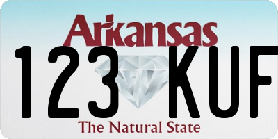 AR license plate 123KUF