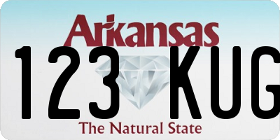 AR license plate 123KUG