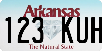 AR license plate 123KUH