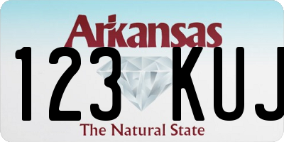 AR license plate 123KUJ
