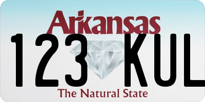 AR license plate 123KUL