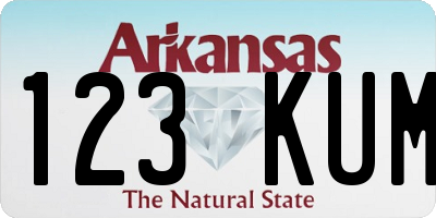 AR license plate 123KUM