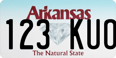 AR license plate 123KUO