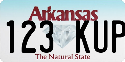 AR license plate 123KUP