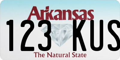 AR license plate 123KUS