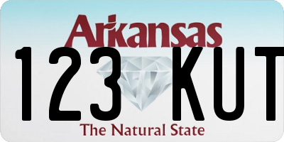 AR license plate 123KUT