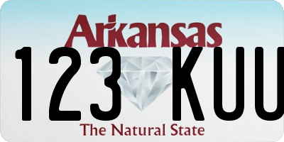 AR license plate 123KUU
