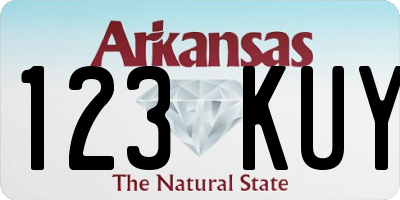 AR license plate 123KUY