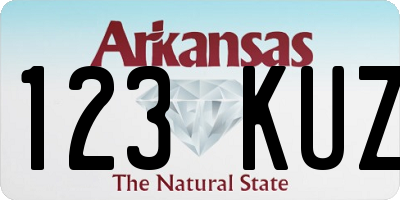 AR license plate 123KUZ