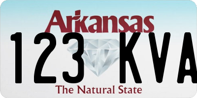 AR license plate 123KVA