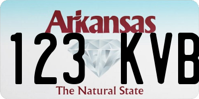 AR license plate 123KVB