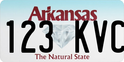 AR license plate 123KVC