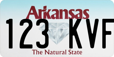 AR license plate 123KVF