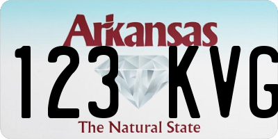 AR license plate 123KVG