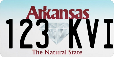 AR license plate 123KVI