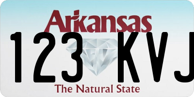 AR license plate 123KVJ