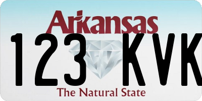 AR license plate 123KVK
