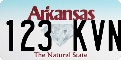 AR license plate 123KVN