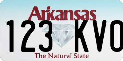 AR license plate 123KVO