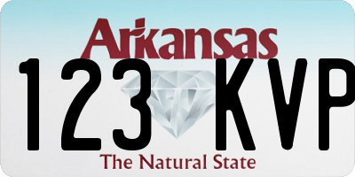 AR license plate 123KVP