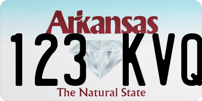 AR license plate 123KVQ