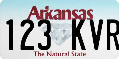 AR license plate 123KVR