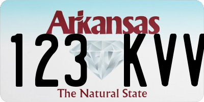 AR license plate 123KVV