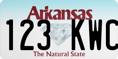 AR license plate 123KWC