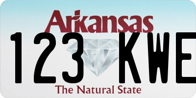 AR license plate 123KWE