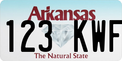 AR license plate 123KWF