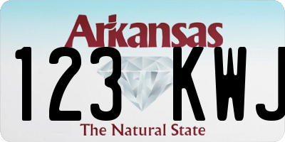AR license plate 123KWJ