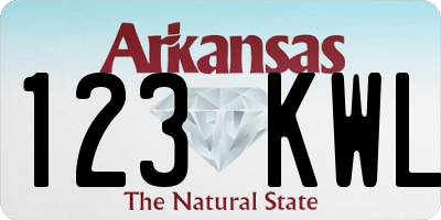 AR license plate 123KWL