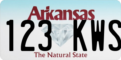 AR license plate 123KWS