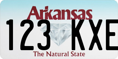 AR license plate 123KXE