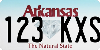 AR license plate 123KXS