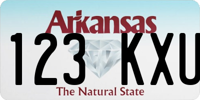 AR license plate 123KXU