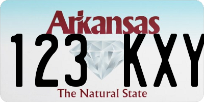 AR license plate 123KXY