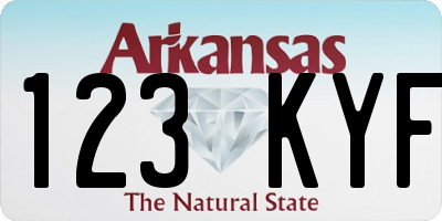 AR license plate 123KYF