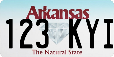 AR license plate 123KYI