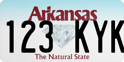 AR license plate 123KYK
