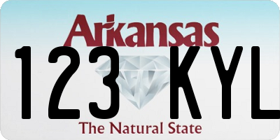 AR license plate 123KYL