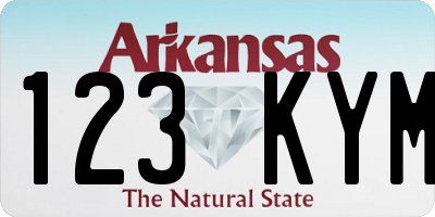 AR license plate 123KYM
